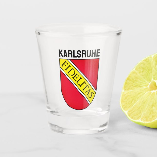Vaso De Chupito Escudo de Karlsruhe, ALEMANIA (Anverso)