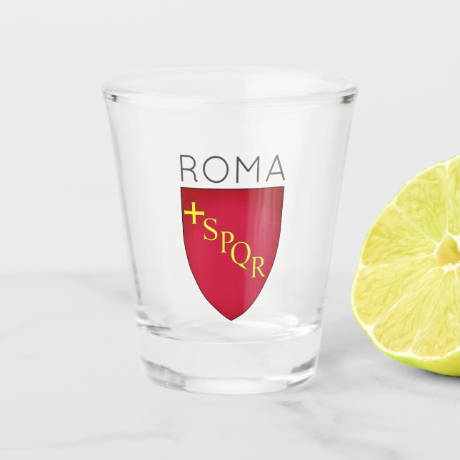 Vaso De Chupito Escudo de la ciudad de Roma, Italia (Anverso)