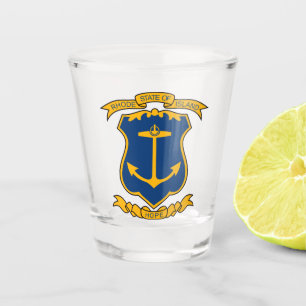 Vaso De Chupito Escudo de la isla Rhode