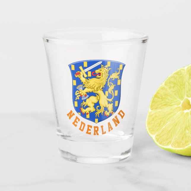 Vaso De Chupito Escudo de los Países Bajos (Anverso)