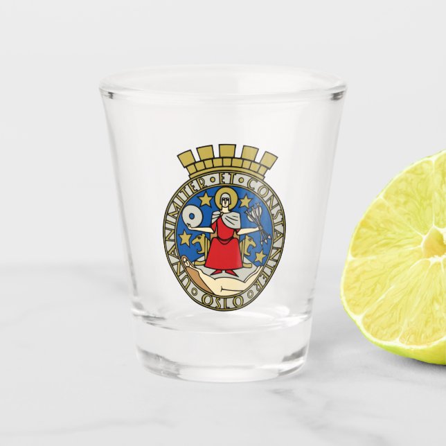 Vaso De Chupito Escudo de Oslo (Noruega) (Anverso)