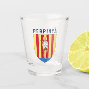 Vaso De Chupito Escudo de Perpiñán, FRANCIA