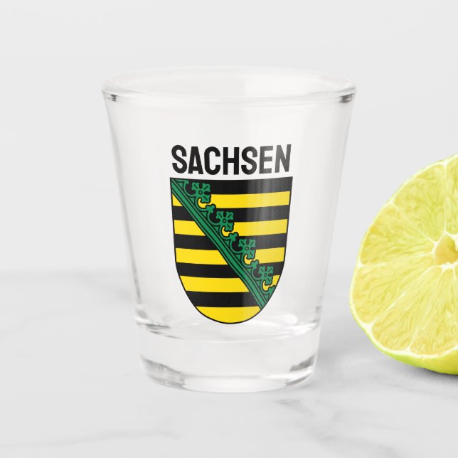 Vaso De Chupito Escudo de Sachsen (Sajonia), ALEMANIA (Anverso)