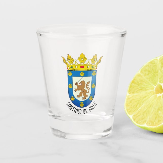 Vaso De Chupito Escudo de Santiago de Chile (Anverso)