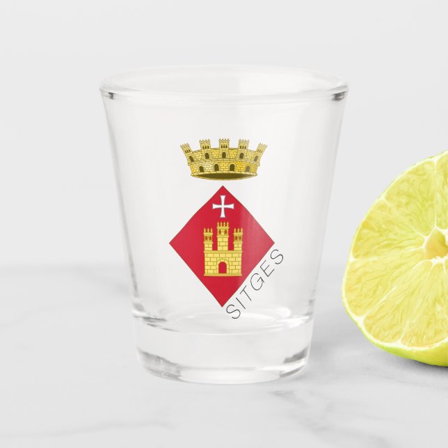 Vaso De Chupito Escudo de Sitges, Cataluña (ESP) (Anverso)