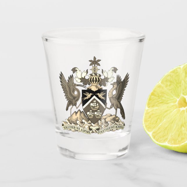 Vaso De Chupito Escudo de Trinidad y Tabago (Anverso)