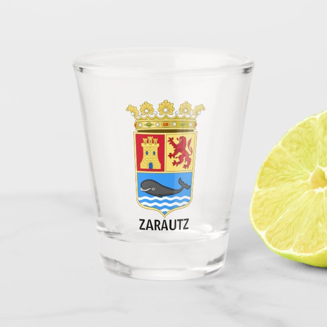 Vaso De Chupito Escudo de Zarautz - Gipuzkoa (Anverso)