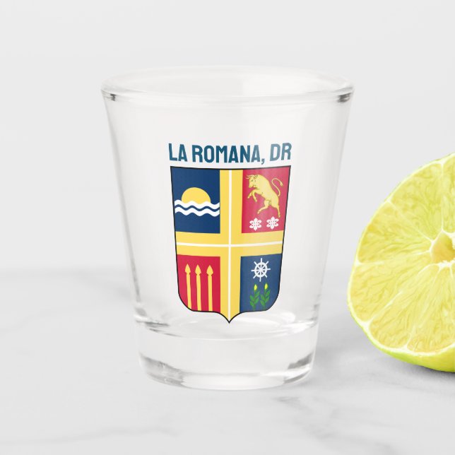 Vaso De Chupito Escudo - La Romana, República Dominicana (Anverso)