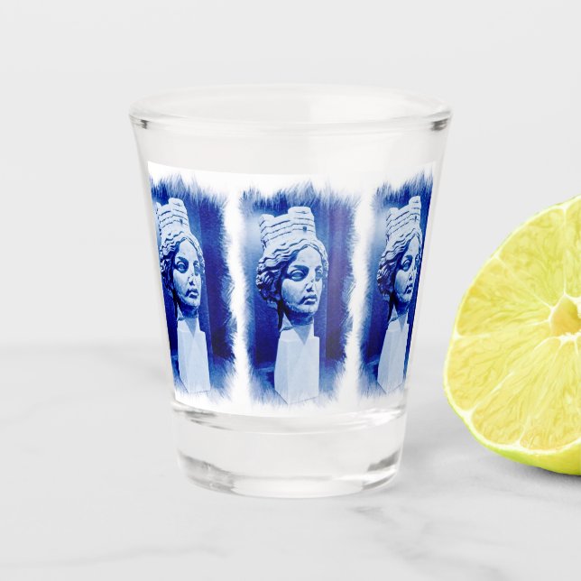 Vaso De Chupito Escultura azul hielo (Anverso)