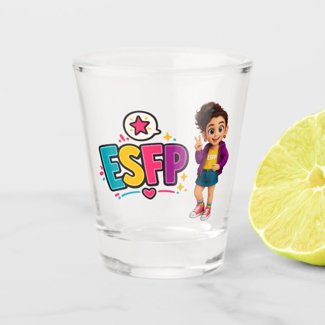 Vaso De Chupito ESFP — A Celebradora da Vida (Anverso)