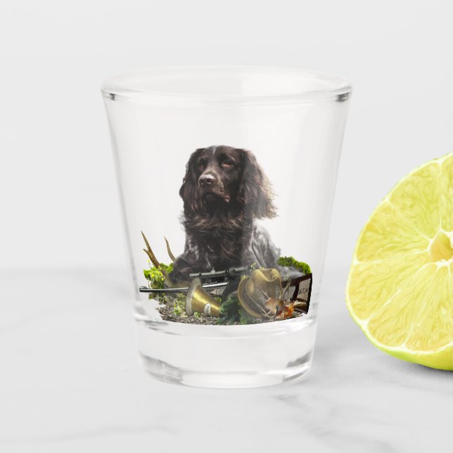 Vaso De Chupito Español alemán, Wachtelhund (Anverso)