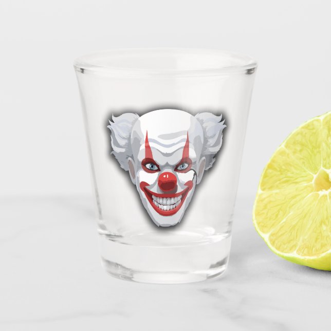 Vaso De Chupito Espeluznante Halloween del Carnaval de Payaso (Anverso)