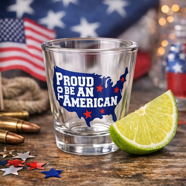 Vaso De Chupito Espíritu Americano Orgulloso (Subido por el creador)