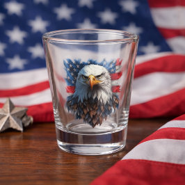 Vaso De Chupito Espíritu de Águila Patriótica con Orgullo American