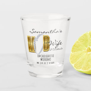 Vaso De Chupito Esposa de la mafia y cócteles Bach de soltera negr