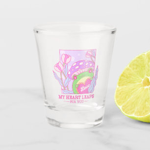 Vaso De Chupito Espuma y rana cutáneos - Mi corazón salta por ti