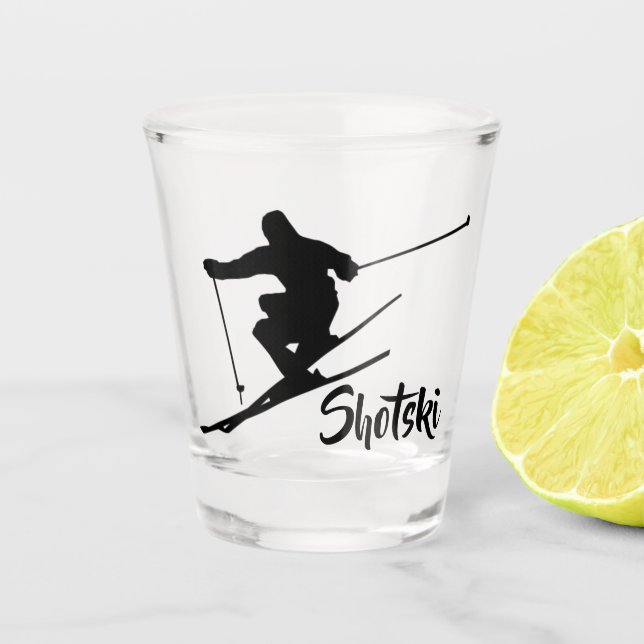 Vaso De Chupito Esquí alpino su texto (Anverso)