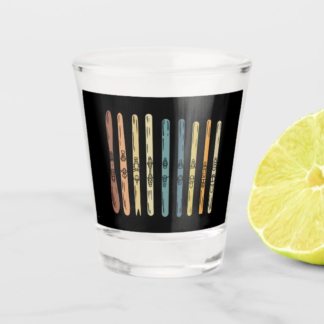 Vaso De Chupito Esquí - Colección de tablas de esquí (Anverso)