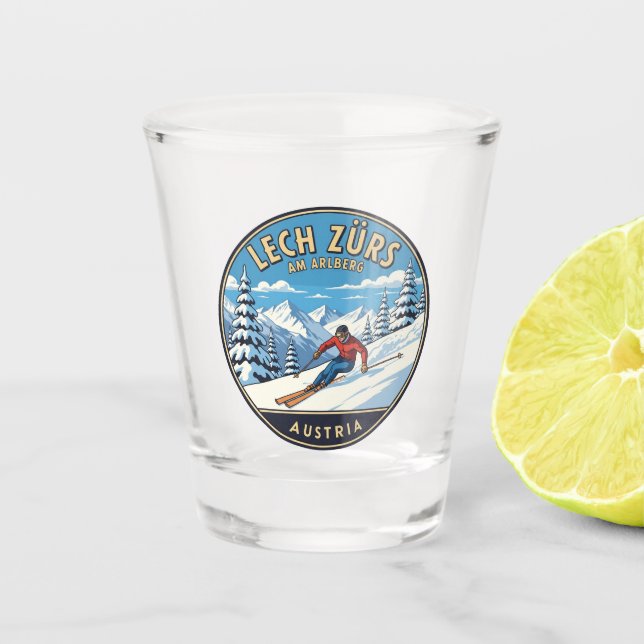 Vaso De Chupito Esquí de Austria Arlberg (Anverso)