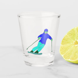 Vaso De Chupito Esquí de nieve esquiadora