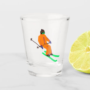 Vaso De Chupito Esquiador de apertura de esquí