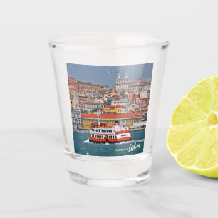 Vaso De Chupito Esquina de Lisboa con el antiguo ferry en el río T