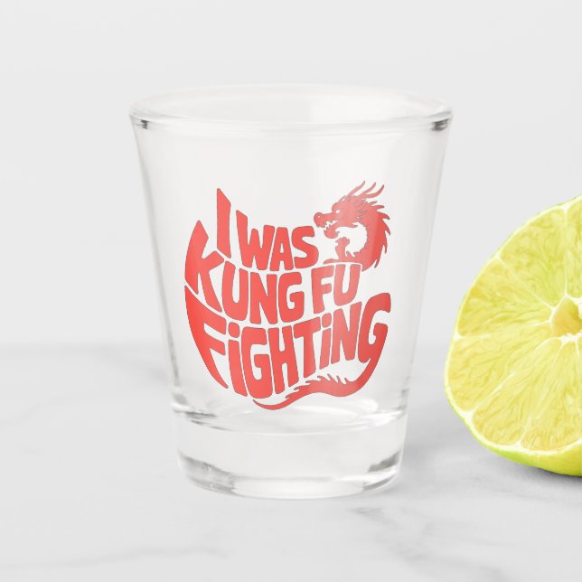 Vaso De Chupito Estaba peleando en kung fu (Anverso)