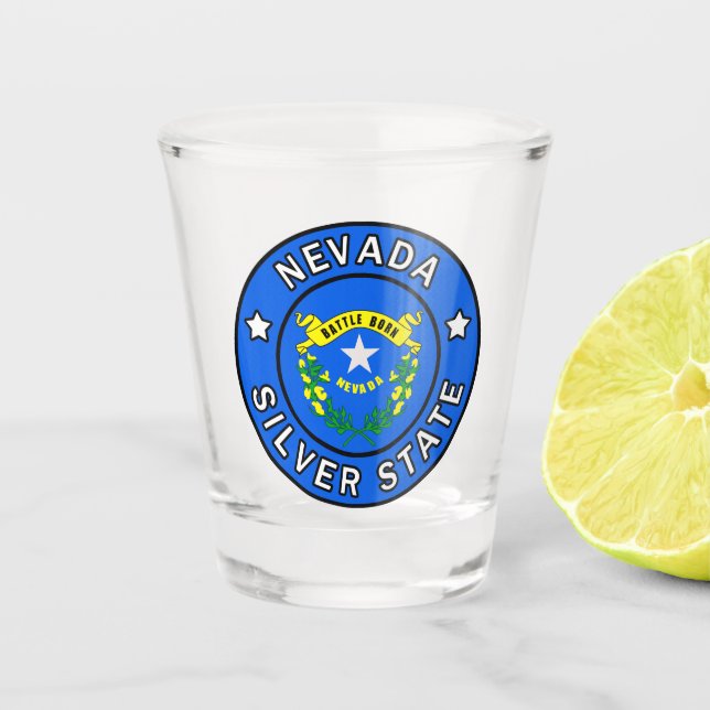 Vaso De Chupito Estado de Plata Nevada (Anverso)