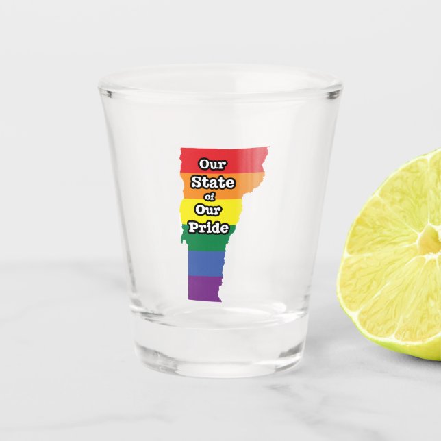 Vaso De Chupito Estado del Orgullo Gay| Vermont (Anverso)
