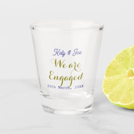 Vaso De Chupito Estamos comprometidos nombre fecha elegante simpl 