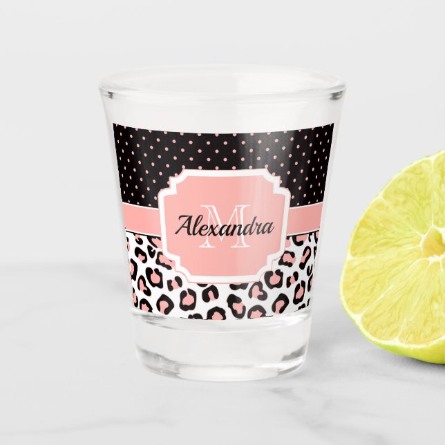 Vaso De Chupito Estampado leopardo lindo (Anverso)