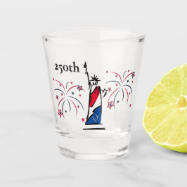 Vaso De Chupito Estatua de la Libertad con Fuegos Artificiales 250