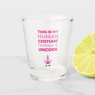 Vaso De Chupito Este es mi disfraz humano - Edición Unicorn I