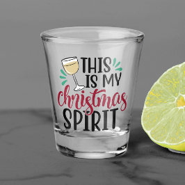 Vaso De Chupito Este es mi espíritu Navidad | Humor divertido para