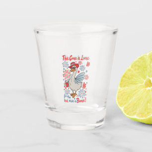 Vaso De Chupito Este ganso está suelto para el rojo, blanco y booz