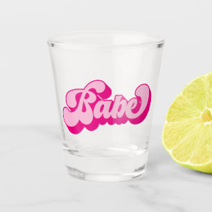 Vaso De Chupito Estilo Retro Rosa Caliente Chica Despedida de Solt