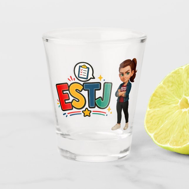 Vaso De Chupito ESTJ — A Líder Organizadora (Anverso)