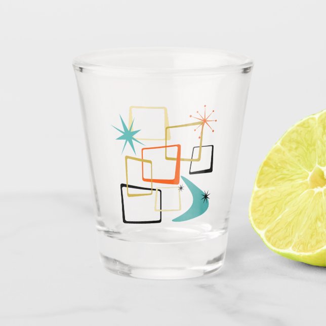 Vaso De Chupito Estrellas atómicas de los años 1950 Boomerang a me (Anverso)