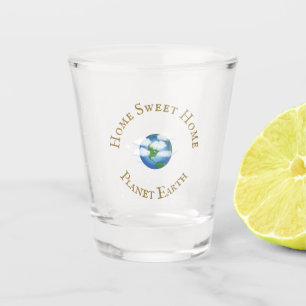 Vaso De Chupito Estrellas chisporroteantes sobre el "planeta tierr