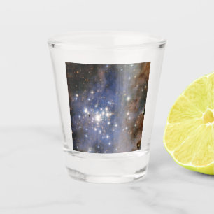 Vaso De Chupito Estrellas de diamantes en el espacio de burbujas d