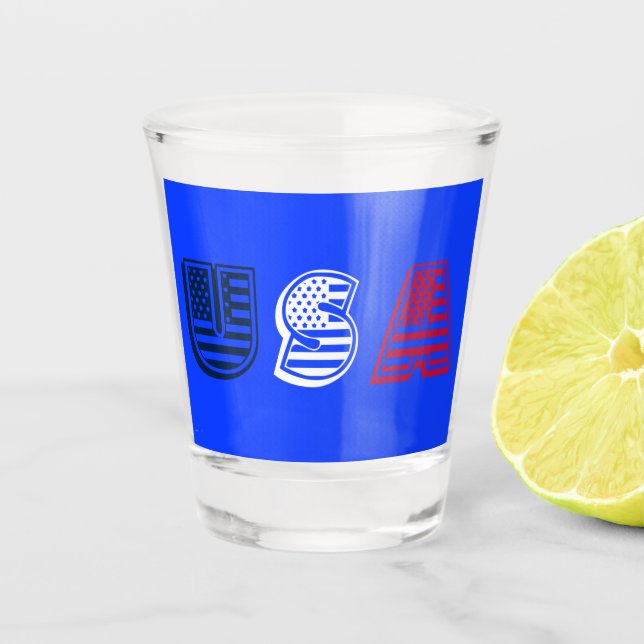 Vaso De Chupito Estrellas de EE.UU. + franjas (Anverso)