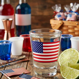 Vaso De Chupito Estrellas y Barras