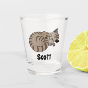 Vaso De Chupito Etiqueta de nombre de suspensión de gatitos Tan T