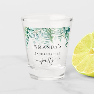 Vaso De Chupito Eucalipto verde de soltera helechos bosque