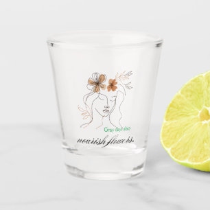 Vaso De Chupito Even gray days bloom – Boho floral art for emotion
