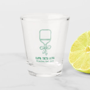 Vaso De Chupito Evento de Hermandad de Pickleball Lazo Verde Ilust