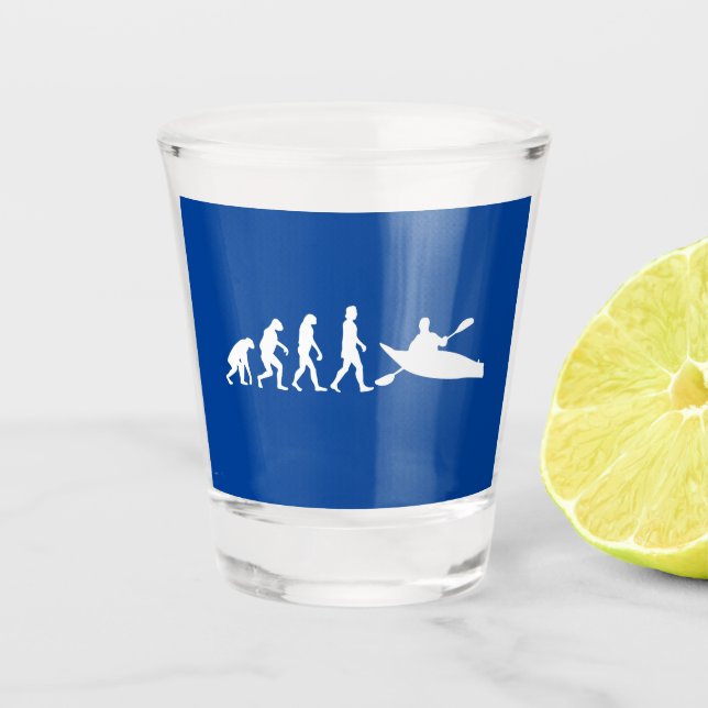 Vaso De Chupito Evolución canoteada de kayak (Anverso)
