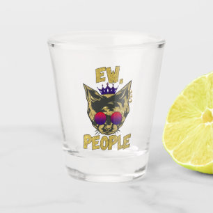 Vaso De Chupito Ew People Gracioso gato de Badass