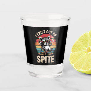 Vaso De Chupito Existir por despecho Mapache Divertido Vintage