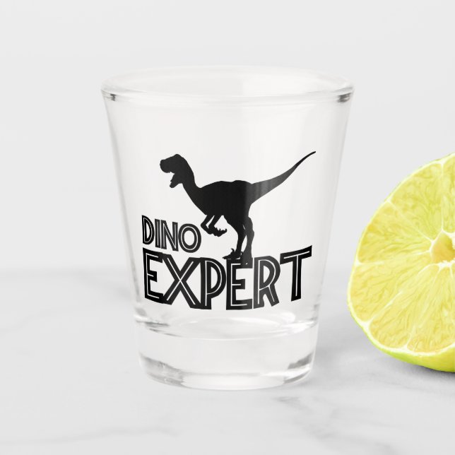 Vaso De Chupito Experto en Dino - amantes de los dinosaurios (Anverso)